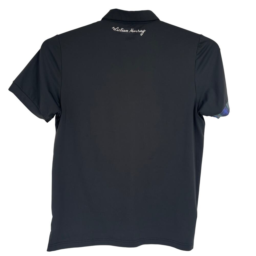 William Murray Mens Large Solid Black Short Sleeve Golf Polo Shirt - Picture 6 of 7